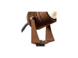 Miniaturka 8 - Rdzawy reflektor LED Spike detal uchwytu i regulacji nachylenia
