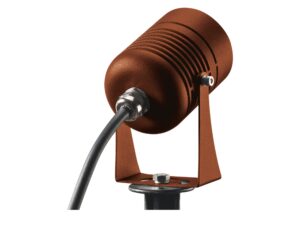 Miniaturka 7 - Rdzawy reflektor LED Spike widok tylnej obudowy i przewodu