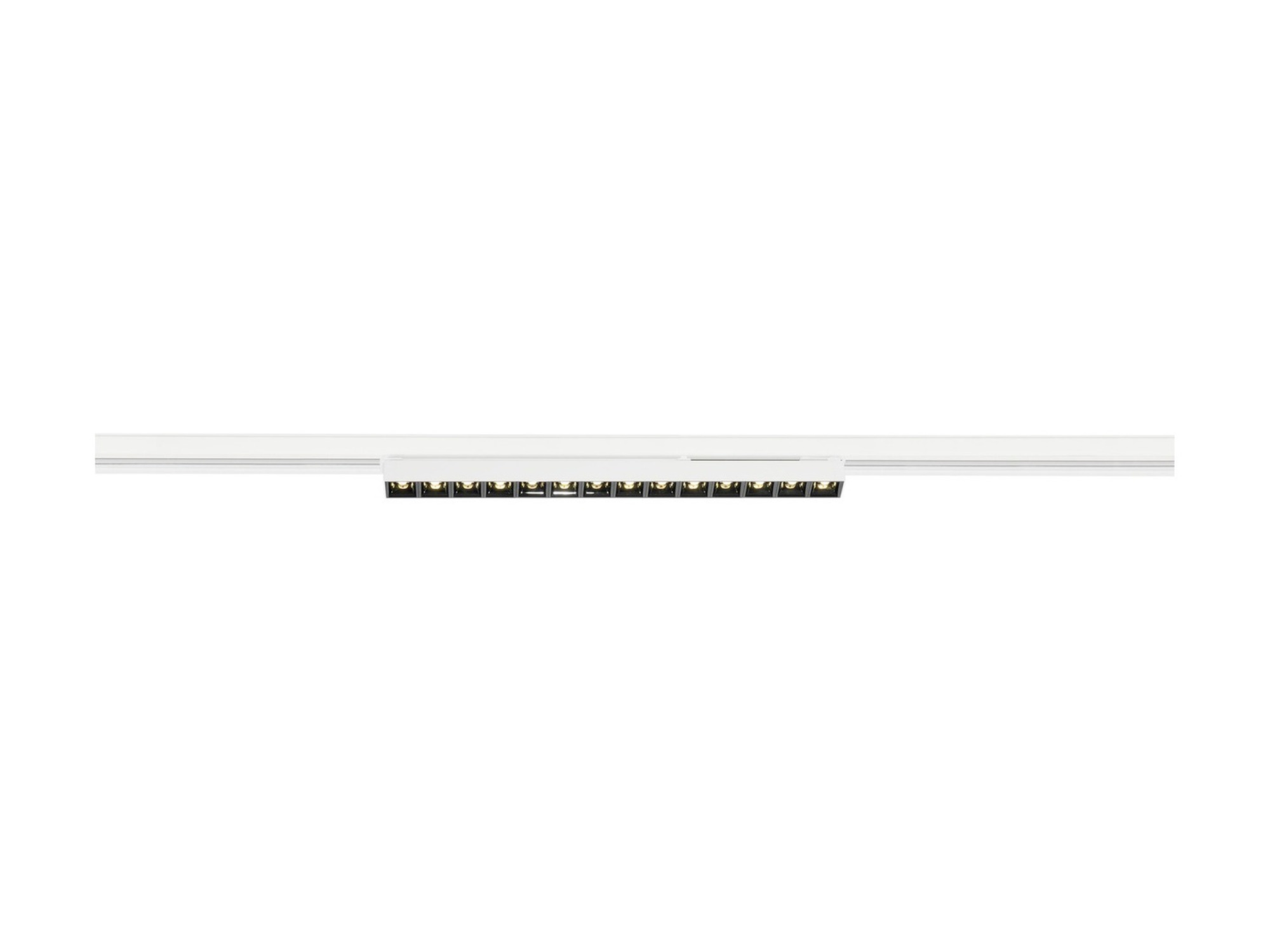 Biało-czarny reflektor szynowy Sight Evo 18 W 57 cm na białej szynie