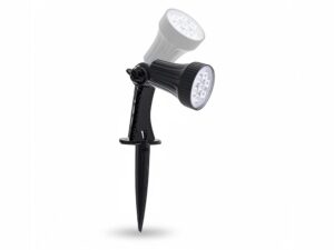 Miniaturka 2 - Czarny reflektor solarny LED 250 lm, detal obudowy