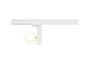 Miniaturka 2 - Biały reflektor LED trójfazowy, widok boczny głowicy i adaptera