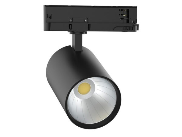 Czarny reflektor szynowy Trackspot P LED do szyny trójfazowej, widok główny