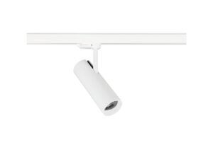 Miniaturka 2 - Biały cylindryczny reflektor LED na trójobwodowej szynie sufitowej