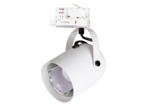 Miniaturka 5 - Biały reflektor szynowy trójobwodowy E27 na białym tle