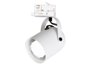 Miniaturka 2 - Biały cylindryczny reflektor szynowy E27 z adapterem widok detalu