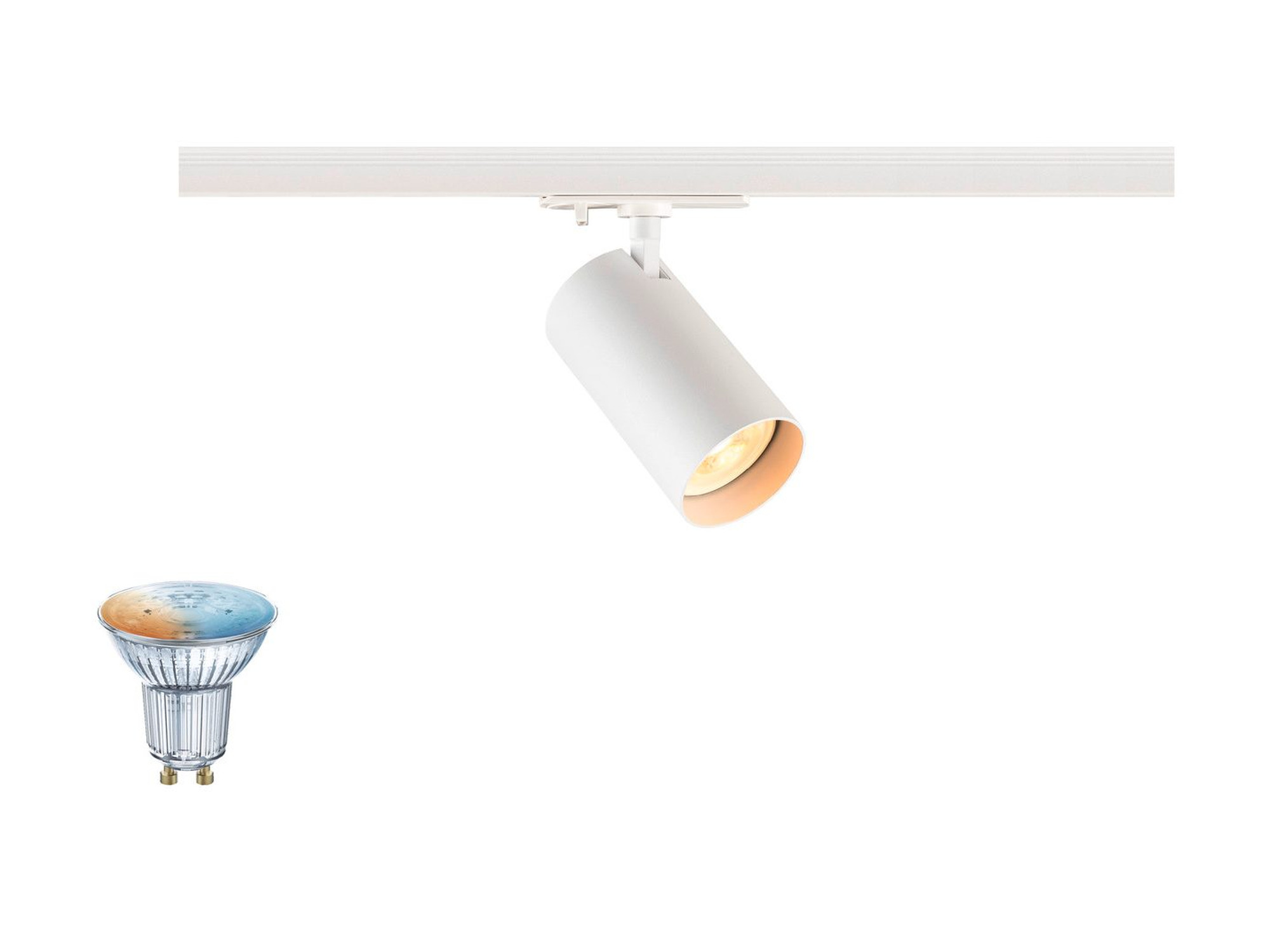Reflektor do szyny jednofazowej Enola 2.0 M Smart Set w kolorze białym