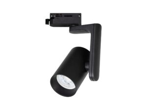 Miniaturka 3 - Czarny reflektor szynowy GU10 z adapterem w widoku bocznym