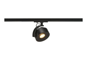 Miniaturka 1 - Czarny reflektor szynowy Kalu Track LED, widok frontu na białym tle