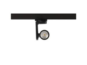 Miniaturka 3 - Czarny reflektor szynowy LED 10 W z przodu na prowadnicy