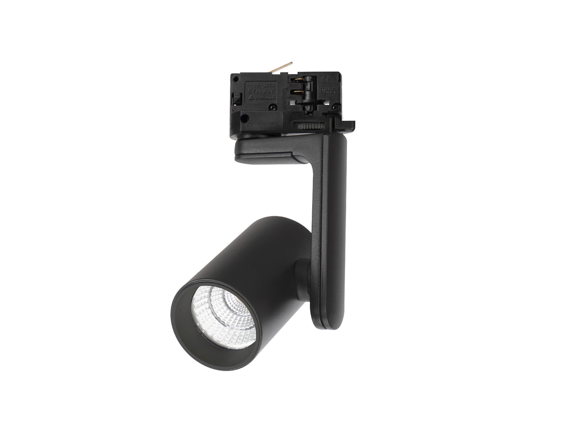 Czarny reflektor LED 10 W z adapterem 3-obwodowym