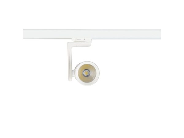 Reflektor szynowy 30 W trzyobwodowy biały – front i adapter