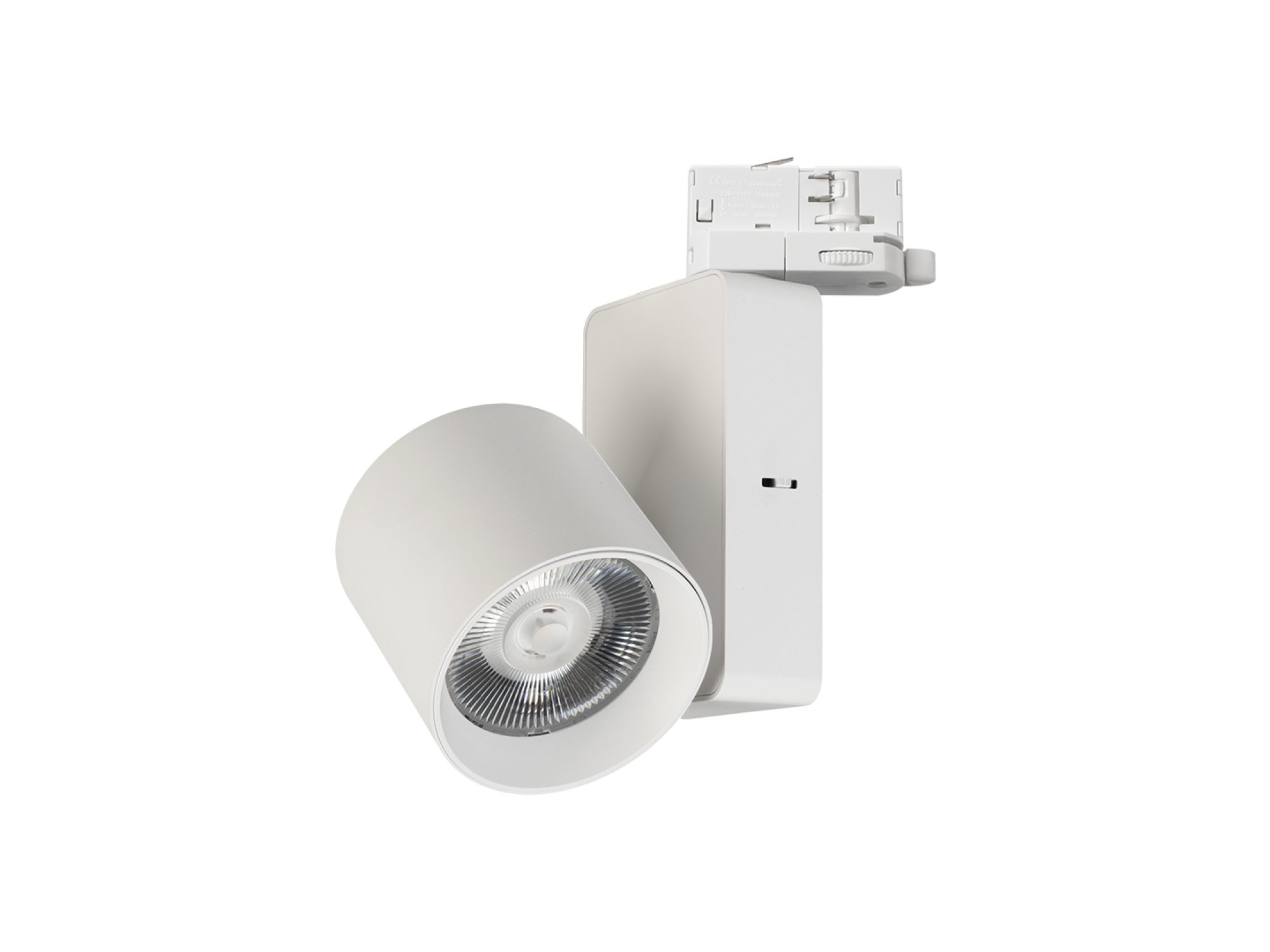 Biały reflektor szynowy LED 35 W z adapterem 3-obwodowym