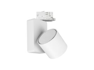 Miniaturka 4 - Tył białego reflektora szynowego LED 35 W i adapter 3-obwodowy