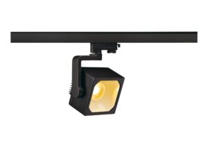 Miniaturka 6 - Czarny kwadratowy reflektor szynowy LED o barwie 3000 K – front