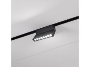 Miniaturka 4 - Reflektor magnetyczny na czarnej szynie z zapalonym neutralnym światłem LED