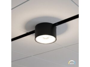 Miniaturka 1 - Reflektor magnetyczny LED 7 W czarny zamontowany na szynie