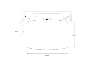 Miniaturka 5 - Wymiary reflektora magnetycznego LED 7 W z korpusem 62 mm