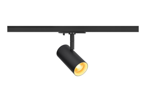 Czarny reflektor szynowy Noblo Spot LED Dim-to-Warm na szynie