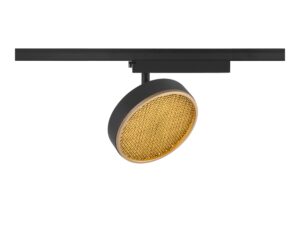 Miniaturka 6 - Czarno-złoty okrągły reflektor LED do szyny jednofazowej