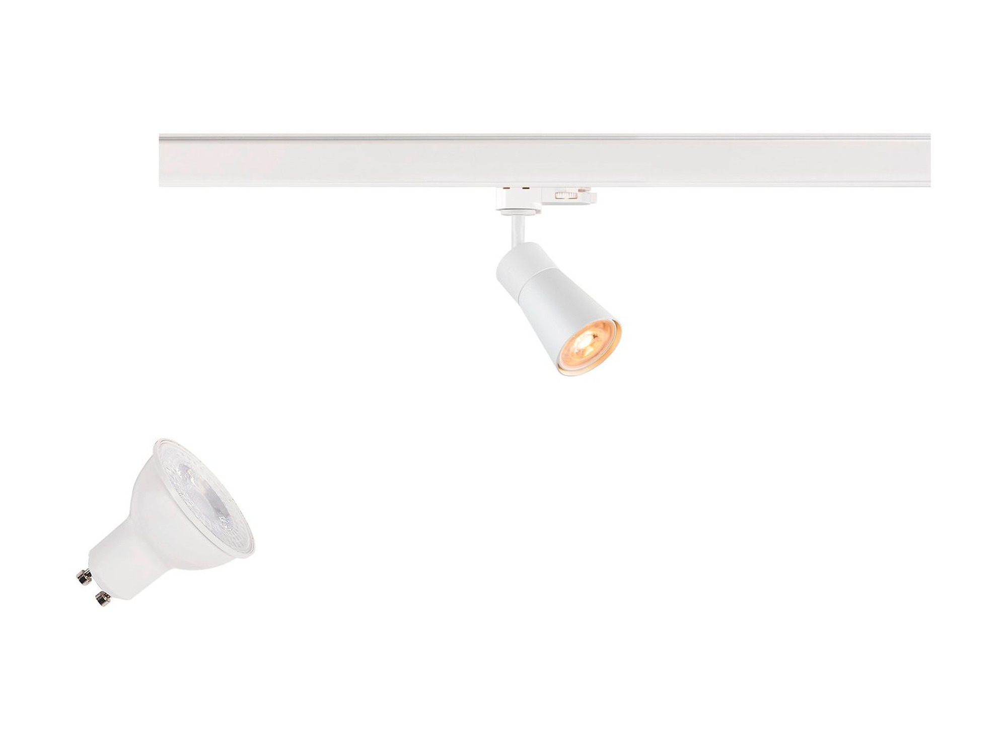 Biały reflektor Puri 2.0 Cone GU10 3000 K w zestawie
