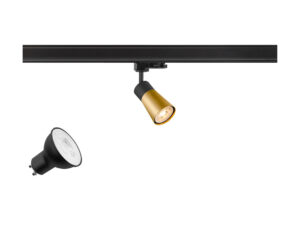 Miniaturka 1 - Czarno-złoty reflektor Puri 2.0 Cone GU10 2700 K