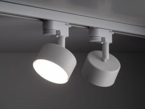 Miniaturka 1 - Białe reflektory szynowe Tracer Gx zamontowane na szynie, aranżacja