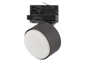 Miniaturka 4 - Reflektor szynowy Tracer trójobwodowy GX53 czarny, oprawa z okrągłym korpusem na białym tle