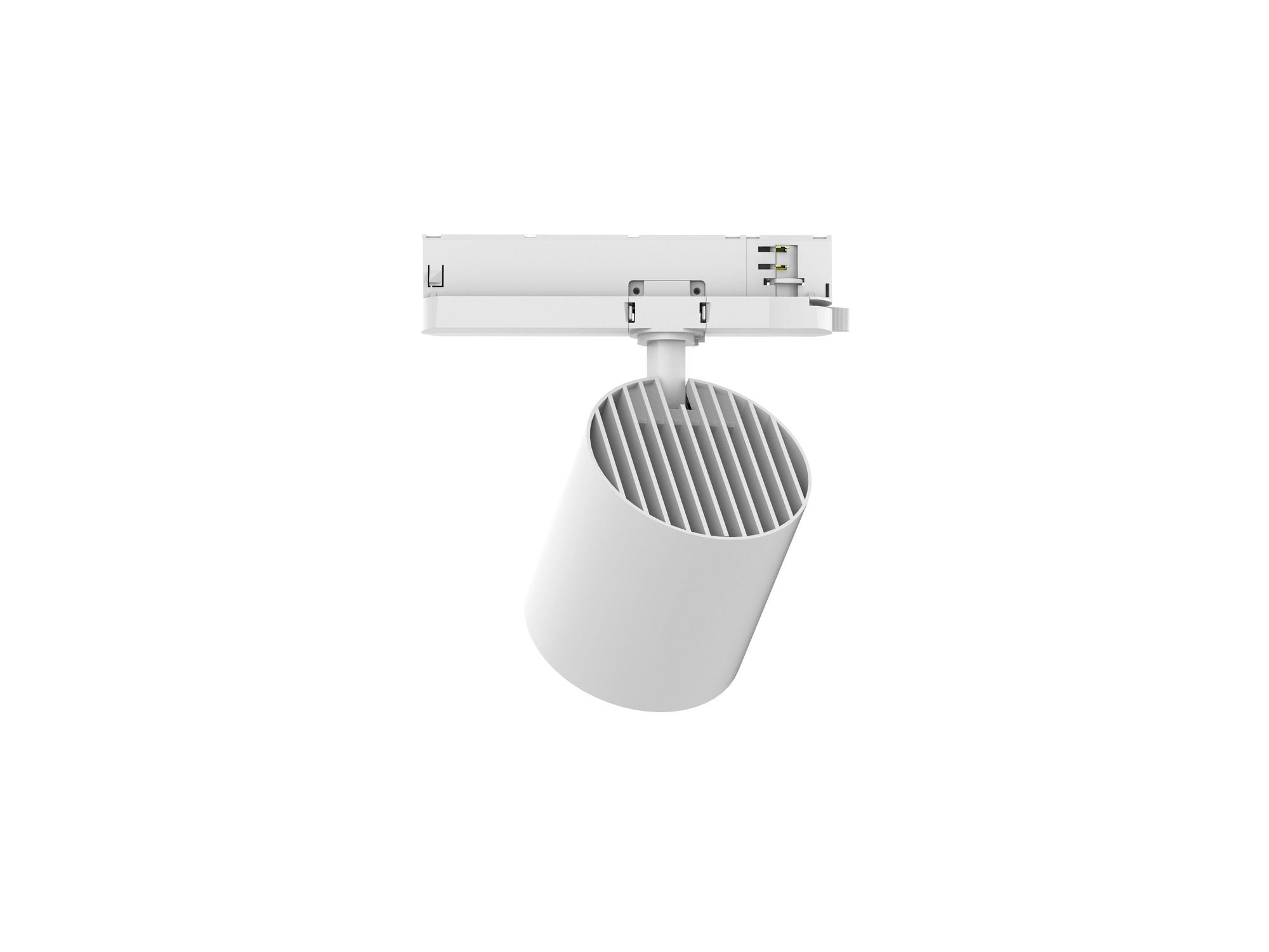 Trackspot V biały reflektor LED widok na korpus i radiator