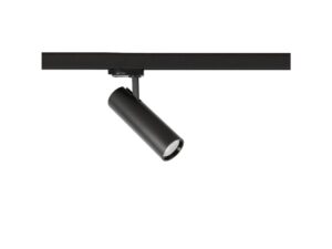 Miniaturka 1 - Czarny reflektor szynowy LED 20 W z cylindrycznym kloszem na białym tle