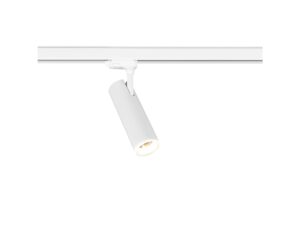 Miniaturka 2 - Biały reflektor LED na szynie trójobwodowej ze świecącym źródłem