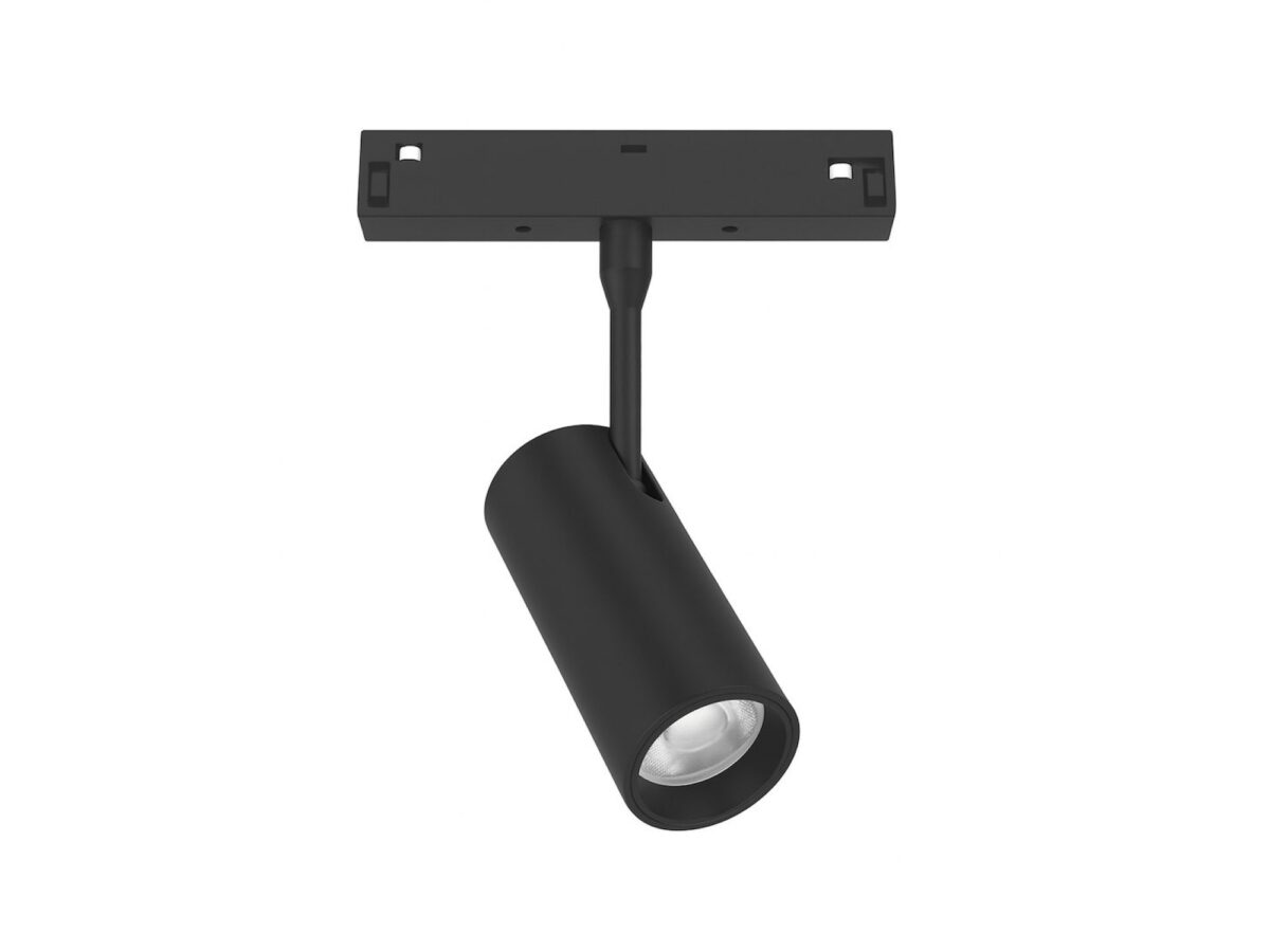 Reflektor szynowy tubowy LED 6 W CCT 48 V czarny 10 mm
