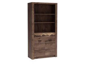 Miniaturka 6 - Regał na książki Brenza 96 cm w kolorze jesion ciemny – widok frontu