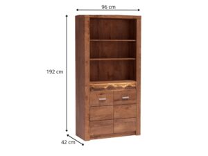 Miniaturka 3 - Regał Brenza 96 cm – wymiary szerokość 96, głębokość 42, wysokość 192 cm