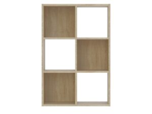 Miniaturka 2 - Regał Domelio 61 cm dąb Sonoma – sześć otwartych komór z przodu