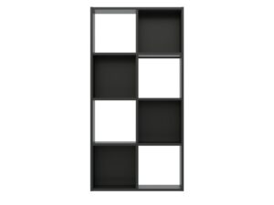 Miniaturka 1 - Regał Domelio 61 cm czarny – osiem otwartych komór z przodu