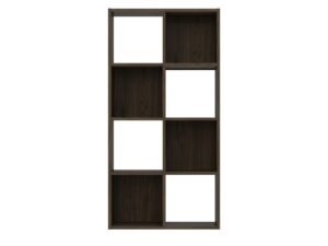 Miniaturka 3 - Regał Domelio 61 cm orzech Villa – osiem otwartych komór z przodu