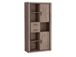Miniaturka 6 - Regał Kalmeo 97 cm Dąb truflowy z dwiema szafkami i szufladami