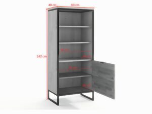 Miniaturka 1 - Regał dębowy Kongaro 60 cm dąb naturalny – zdjęcie 2