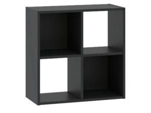 Miniaturka 6 - Czarny regał Domelio z 4 otwartymi komorami
