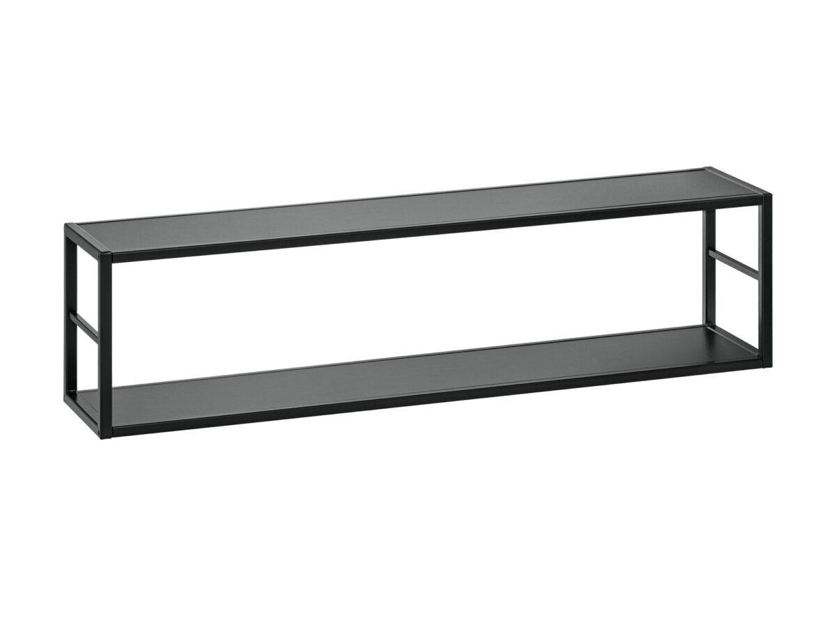 Regał z 2 półkami na metalowej ramie Kelmoro 120 cm czarny