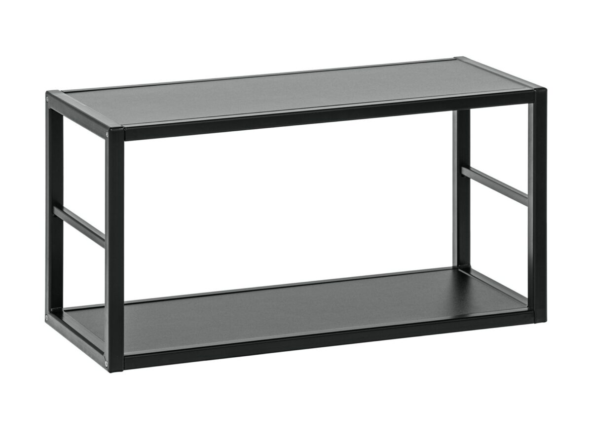 Regał z 2 półkami na metalowej ramie Kelmoro 60 cm czarny