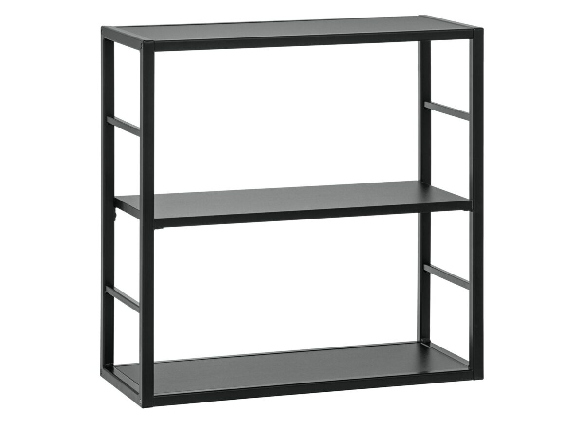 Regał z 3 półkami na metalowej ramie Kelmoro 60 cm czarny