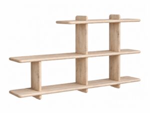 Miniaturka 2 - Regał wiszący modułowy Valdaro 140x66 cm w kolorze dębu bielonego – zdjęcie produktu na białym tle