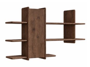 Miniaturka 1 - Regał wiszący Valdaro z szafką 140x86 cm w kolorze tabacco – zdjęcie produktu na białym tle