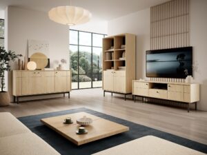 Miniaturka 8 - Kolekcja Kiyomi dąb Linea – meble w nowoczesnym salonie