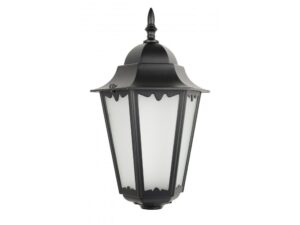 Miniaturka 6 - Głowica lampy ogrodowej RETRO CLASSIC II – czarna wersja, pełny widok