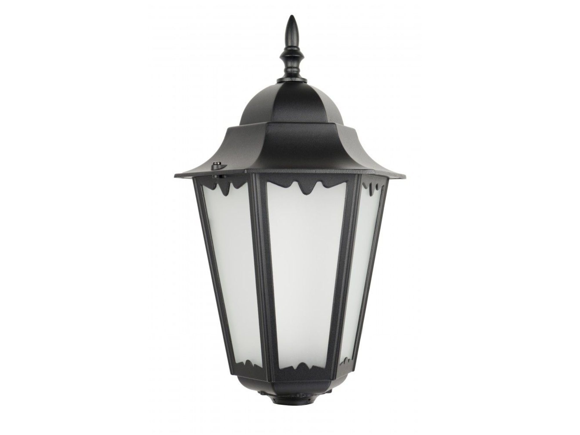 Głowica lampy ogrodowej RETRO CLASSIC II – czarna wersja, pełny widok