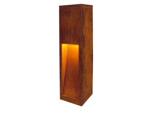 Rusty Slot rdzawa lampa ogrodowa 50 cm – detal obudowy