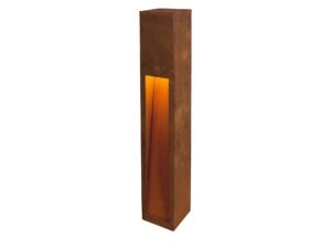 Miniaturka 4 - Rusty Slot rdzawa lampa ogrodowa 80 cm – widok boczny