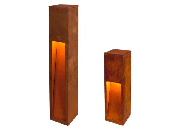Rusty Slot lampa ogrodowa rdzawa o wysokości 50 cm